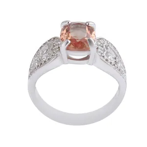 انگشتر نقره زنانه بازرگانی میلادی مدل سنگ الکساندریت کد AWR_1050