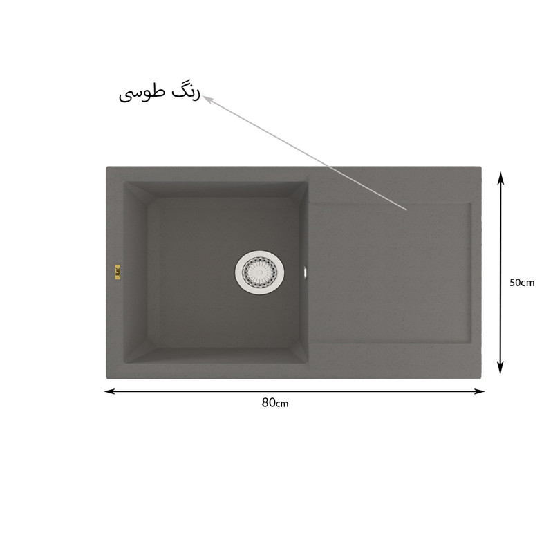 سینک ظرفشویی گرانیت جیلارد مدل GENTO توکار سینک ظرفشویی گرانیت جیلارد مدل GENTO توکار