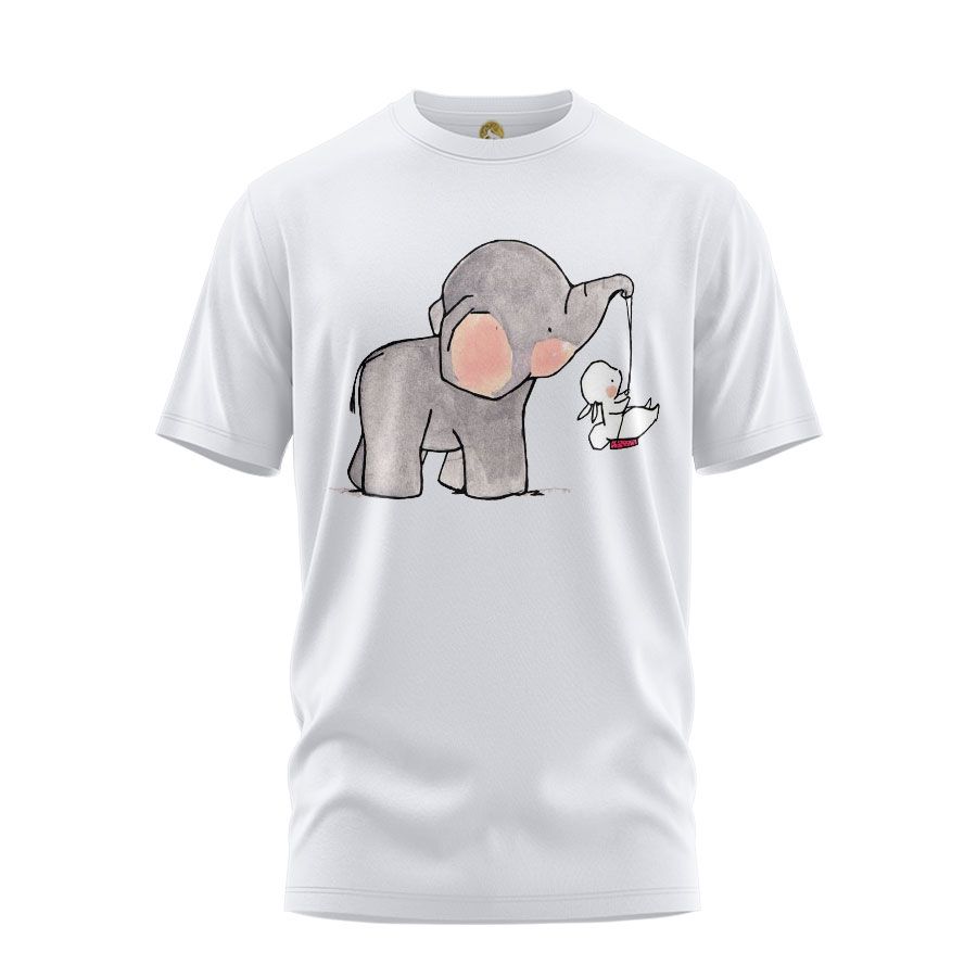 تی شرت آستین کوتاه زنانه هومرو مدل TW082 طرح فیل -  - 1