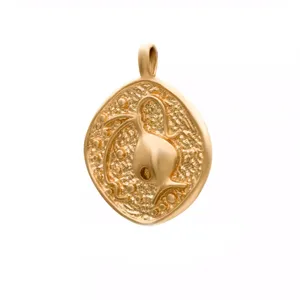 آویز گردنبند طلا 18 عیار زنانه گالری روبی مدل ماه تولد بهمن