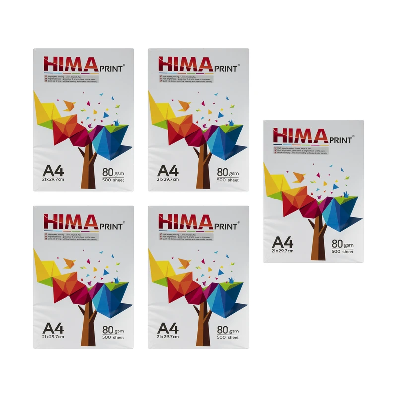 کاغذ a4 هیما کد h05 بسته 5 عددی