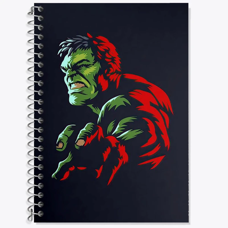 دفتر زبان 50 برگ خندالو مدل دو خط طرح مارول Marvel کد 19396