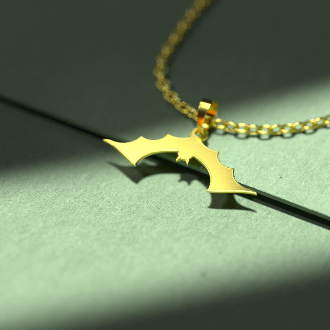 گردنبند طلا 18 عیار زنانه مدوپد مدل هالووین کد G3-1-1194