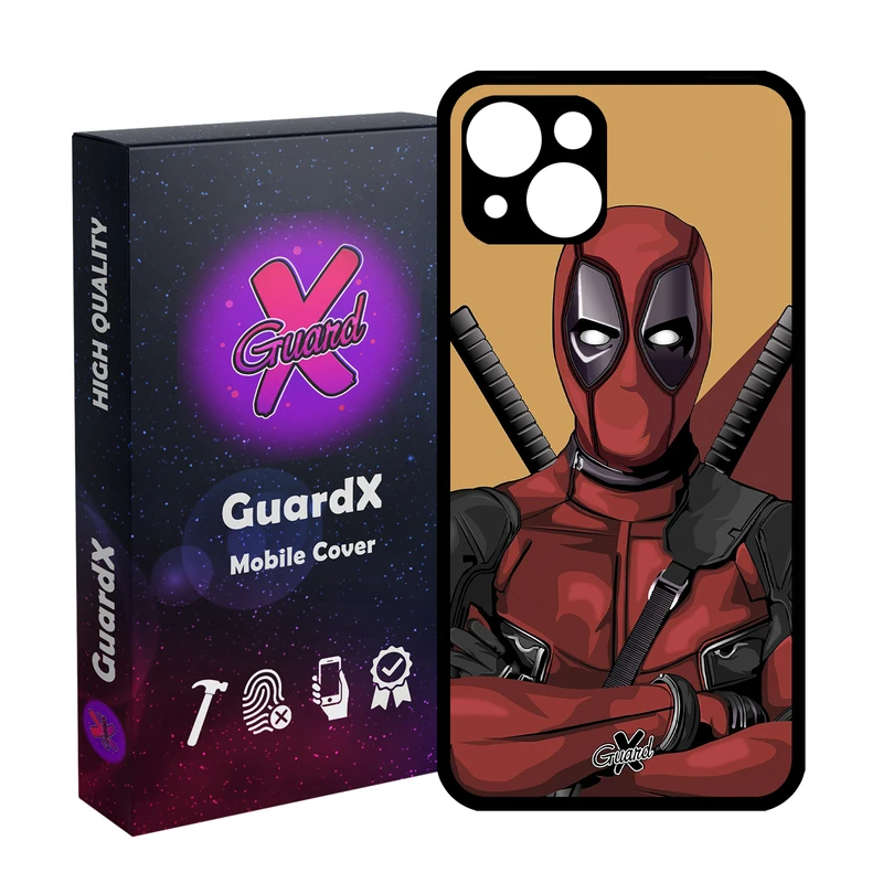 کاور گارد ایکس طرح Dead Pool مدل Glass10091 مناسب برای گوشی موبایل اپل iPhone 13