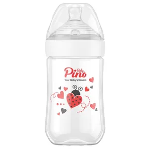 شیشه شیر پینو بیبی مدل Natural sence کد L618 گنجایش 260 میلی لیتر