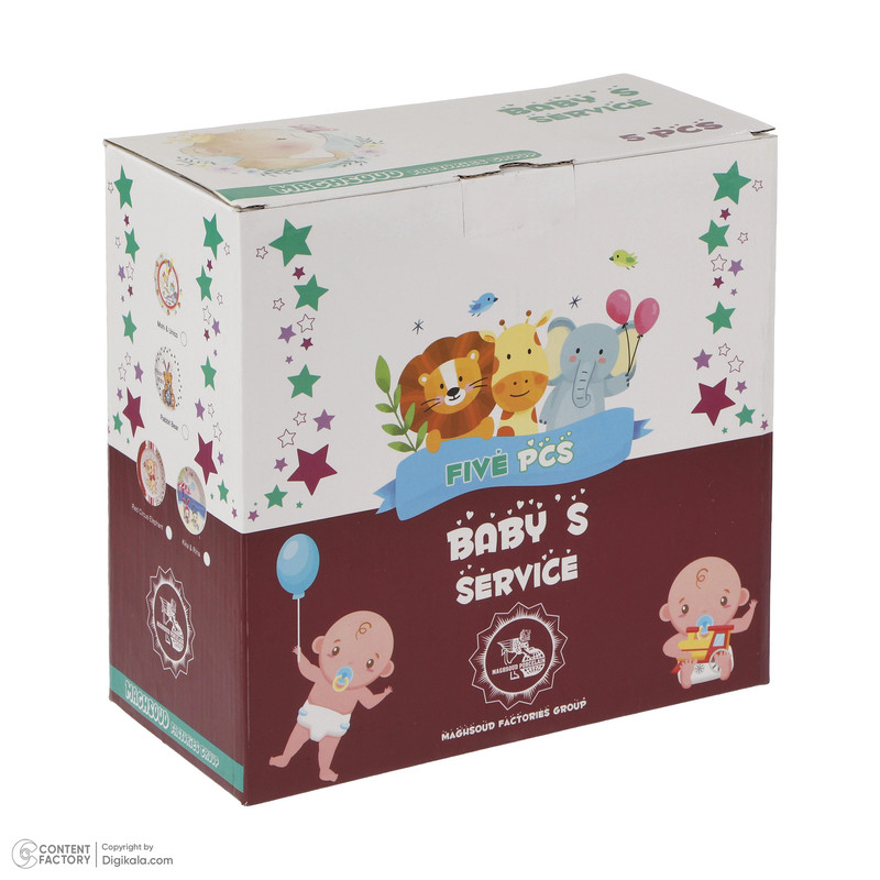 سرويس غذا خوری 5 پارچه چيني مدل کيکا و ريحا ورژن 4