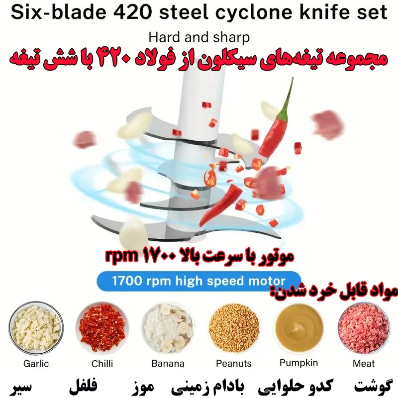 عکس شماره 5 : خردکن 0.4 لیتری مدل fp-221