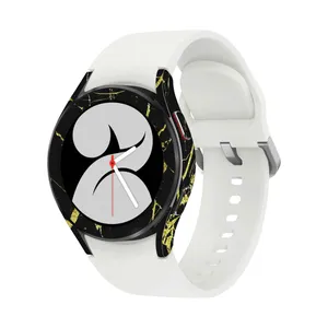 برچسب ماهوت طرح Graphite-Gold-Marble مناسب برای ساعت هوشمند سامسونگ Watch4 40mm