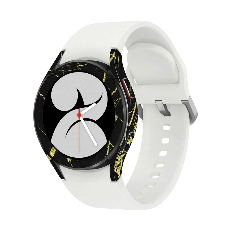 برچسب ماهوت طرح Graphite-Gold-Marble مناسب برای ساعت هوشمند سامسونگ Watch4 40mm