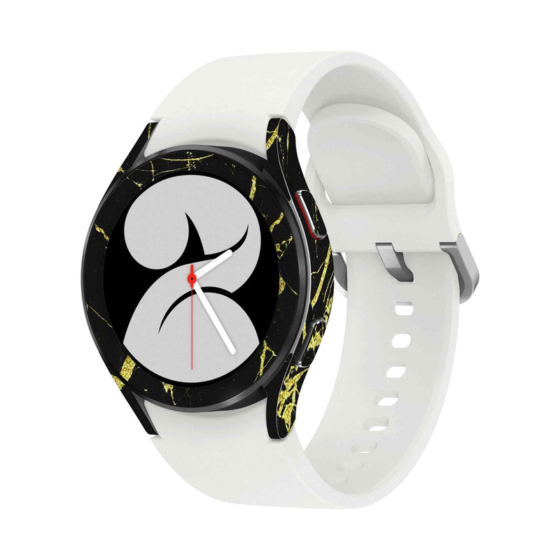  برچسب ماهوت طرح Graphite-Gold-Marble مناسب برای ساعت هوشمند سامسونگ Watch4 40mm