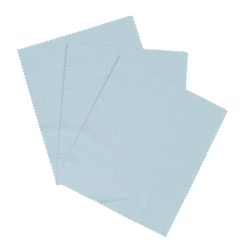 دستمال عینک مدل مایکروفایبر کد 3-MK-BLU  بسته 3 عددی 