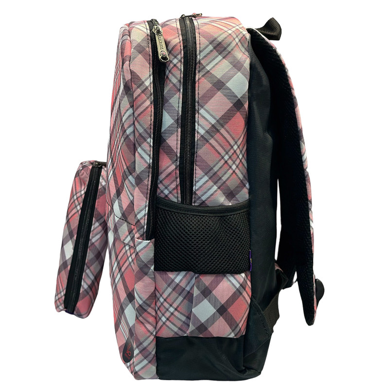 کوله پشتی ساراسا طرح چهارخونه به همراه جامدادی