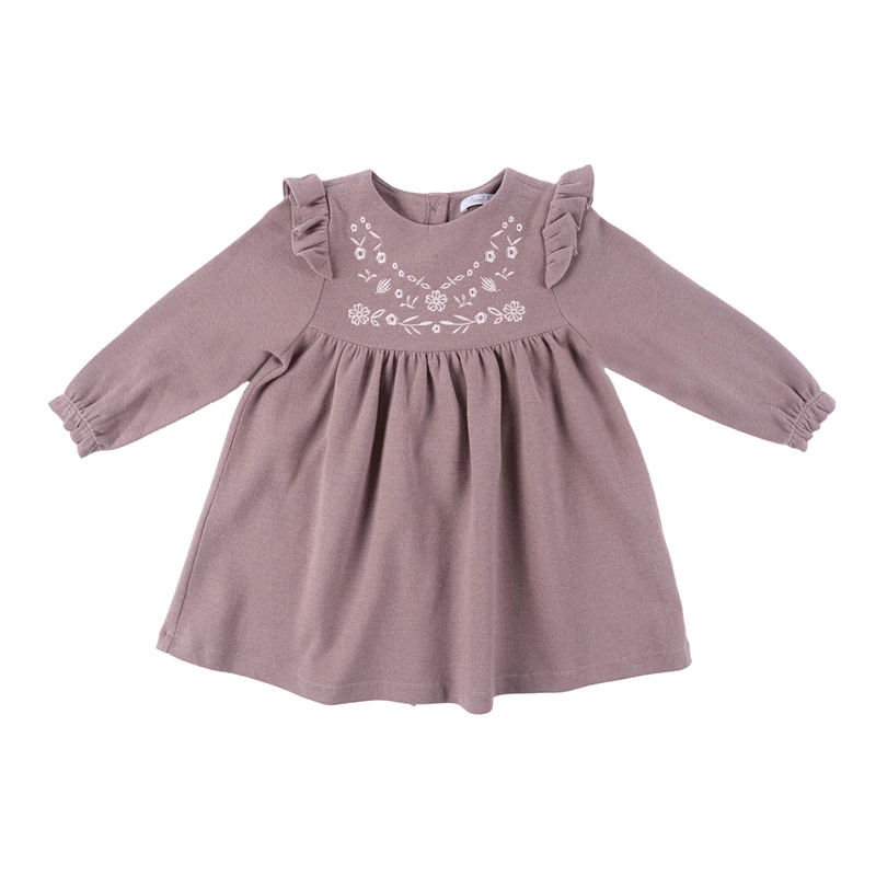 پیراهن آستین بلند یقه گرد دخترانه فیورلا مدل نیلوفر 35581