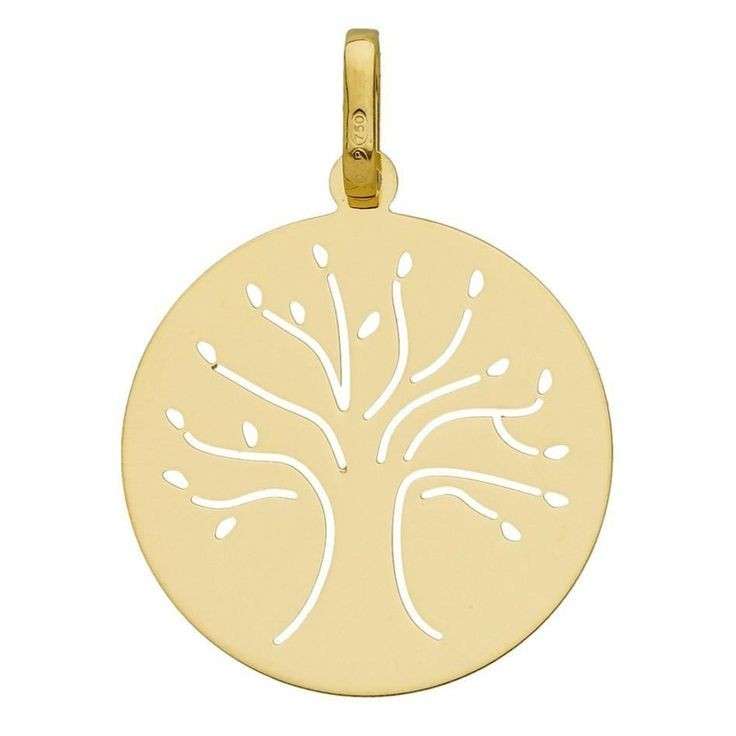 آویز گردنبند طلا 18 عیار زنانه قیراط طرح درخت کد GH2495