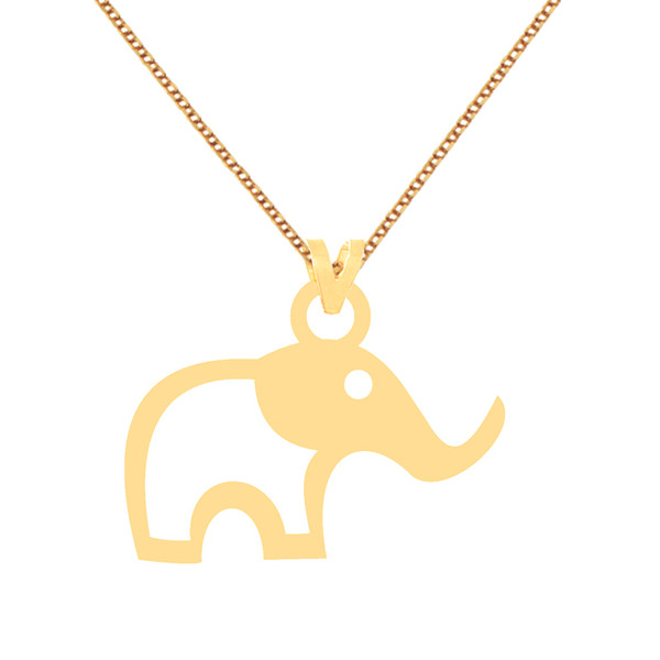 گردنبند طلا 18 عیار زنانه کرابو طرح فیل مدل Kr70733