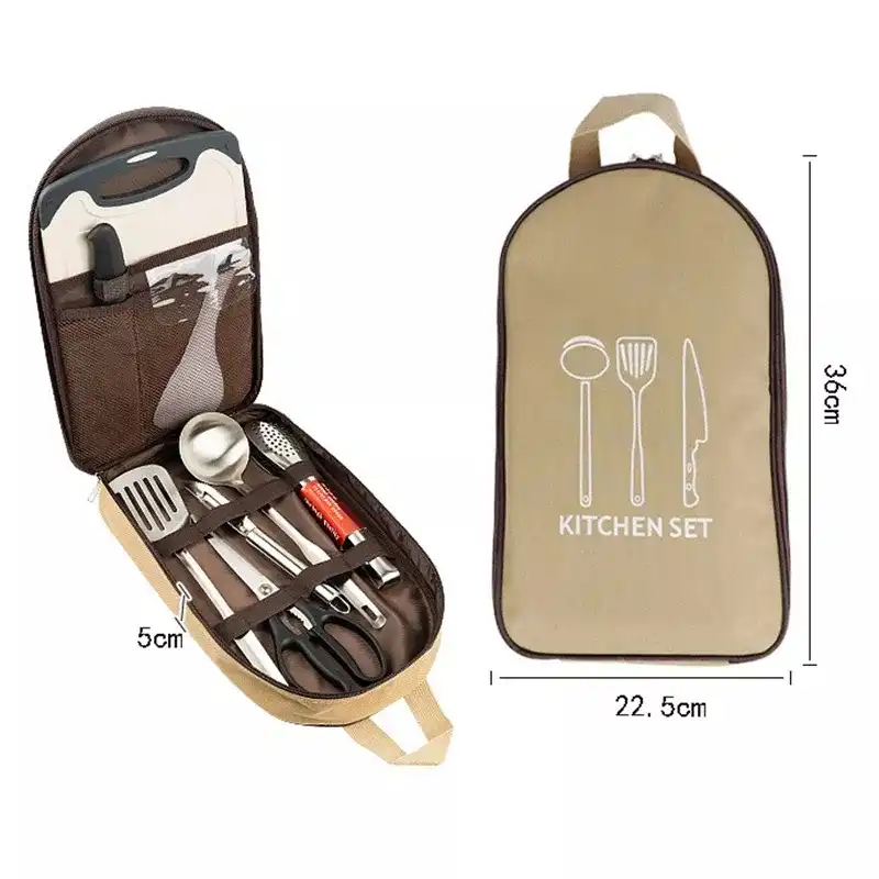 مجموعه لوازم آشپزی سفری مدل کمپ بسته 8 عددی