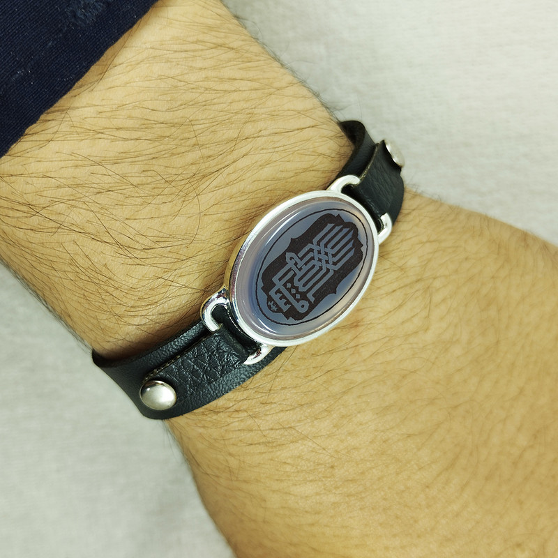 دستبند سلین کالا مدل عقیق طرح ماشالله کد d-81