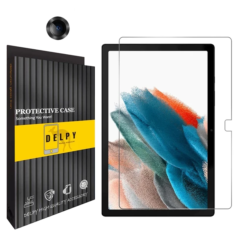 محافظ صفحه نمایش دلپی مدل 108 مناسب برای تبلت سامسونگ Galaxy Tab A8 10.5 2021 X205 به همراه محافظ لنز دوربین