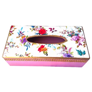 جعبه دستمال کاغذی طرح گل و گیاه کد 110
