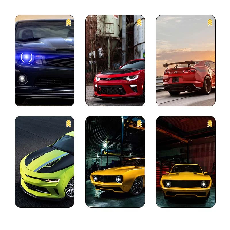 استیکر کارت مدل سام نگار طرح شورولت کامارو Chevrolet Camaro کد SP1338 مجموعه 6 عددی
