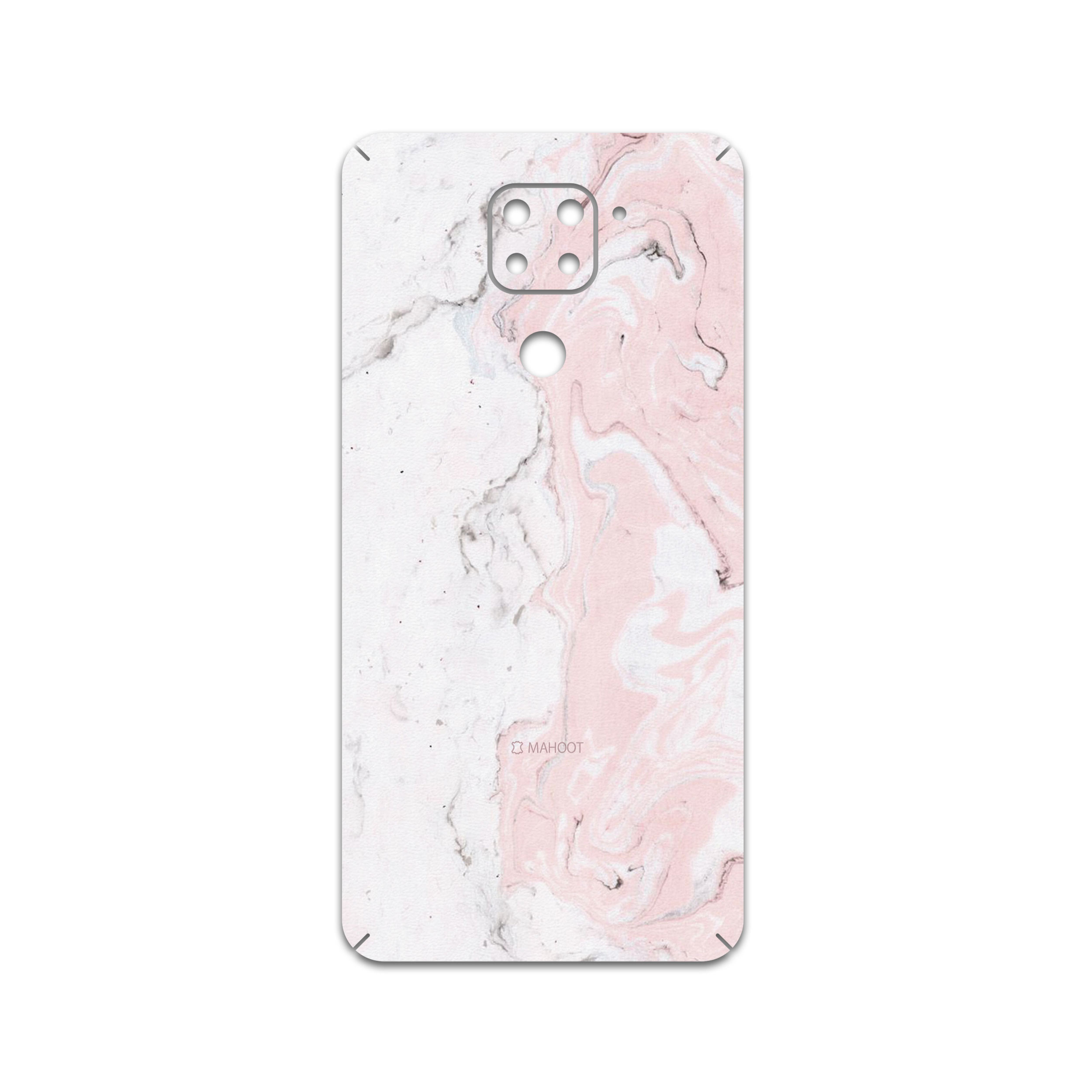 برچسب پوششی ماهوت مدل Blanco-Pink-Marble مناسب برای گوشی موبایل شیائومی Redmi Note 9