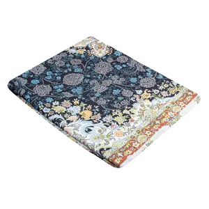 روفرشی مدل مخمل شانل کشدار کد R-1008 زمینه مشکی