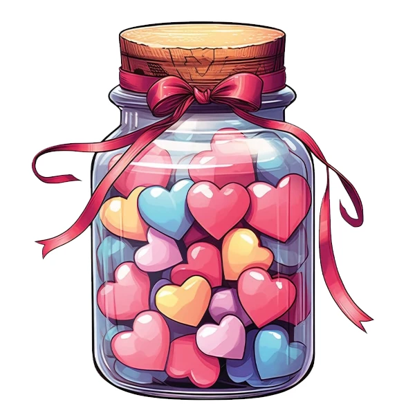 استیکر پارچه و لباس پاد آفرین طرح قلب کد 1285