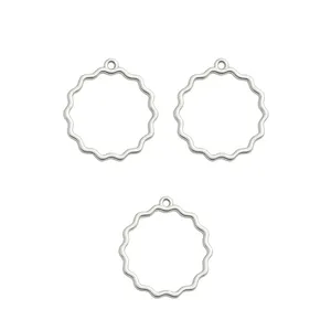 قالب رزین اپوکسی مدل برنجی طرح دایره دفرمه کد GBN34 مجموعه 3 عددی