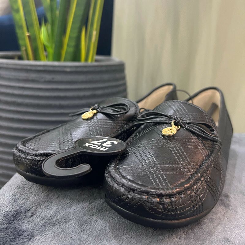کفش کالج زنانه مکس مدل Perforated Slip-On Loafers with Bow Accent -  - 6