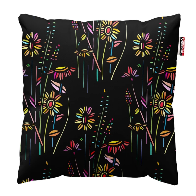  کوسن پاد آفرین طرح گل کد 2194 سایز 30*30 سانتی متر