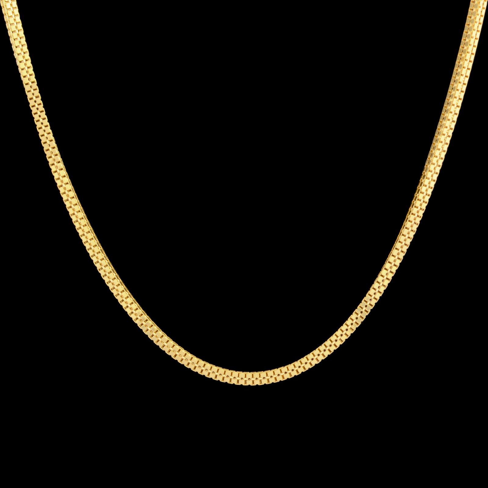 زنجیر طلا 18 عیار زنانه طلای مستجابی مدل ونیزی چهارگوش کد M50 -  - 1