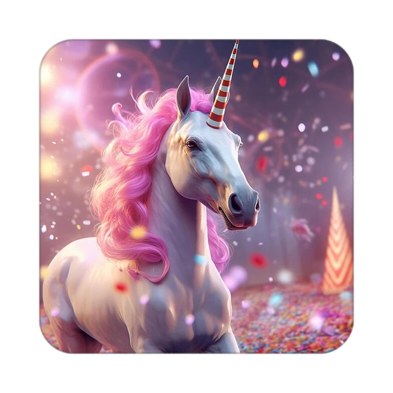 زیر لیوانی کاکتی طرح اسب تک شاخ و یونیکورن مدل mp29168