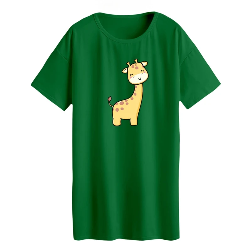 تی شرت لانگ آستین کوتاه زنانه مدل زرافه کد 7