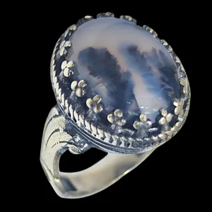 انگشتر نقره عقیق مردانه مدل رکاب دست ساز کد 74500