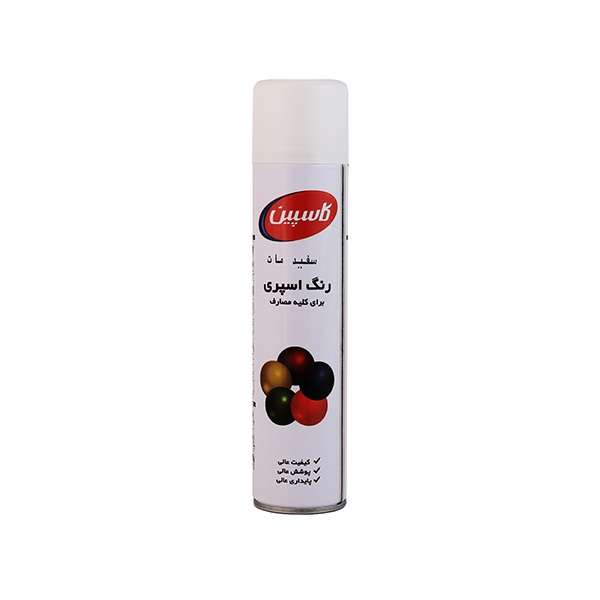 اسپری رنگ سفید مات کاسپین مدل Professional حجم 300 میلی لیتر