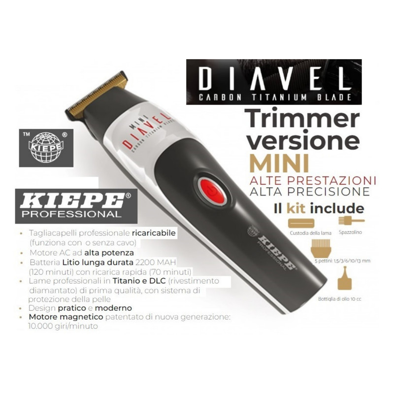 ماشین اصلاح مو صورت کیپه مدل MINI Diavel Carbon Titanium ماشین اصلاح مو صورت کیپه مدل MINI Diavel Carbon Titanium