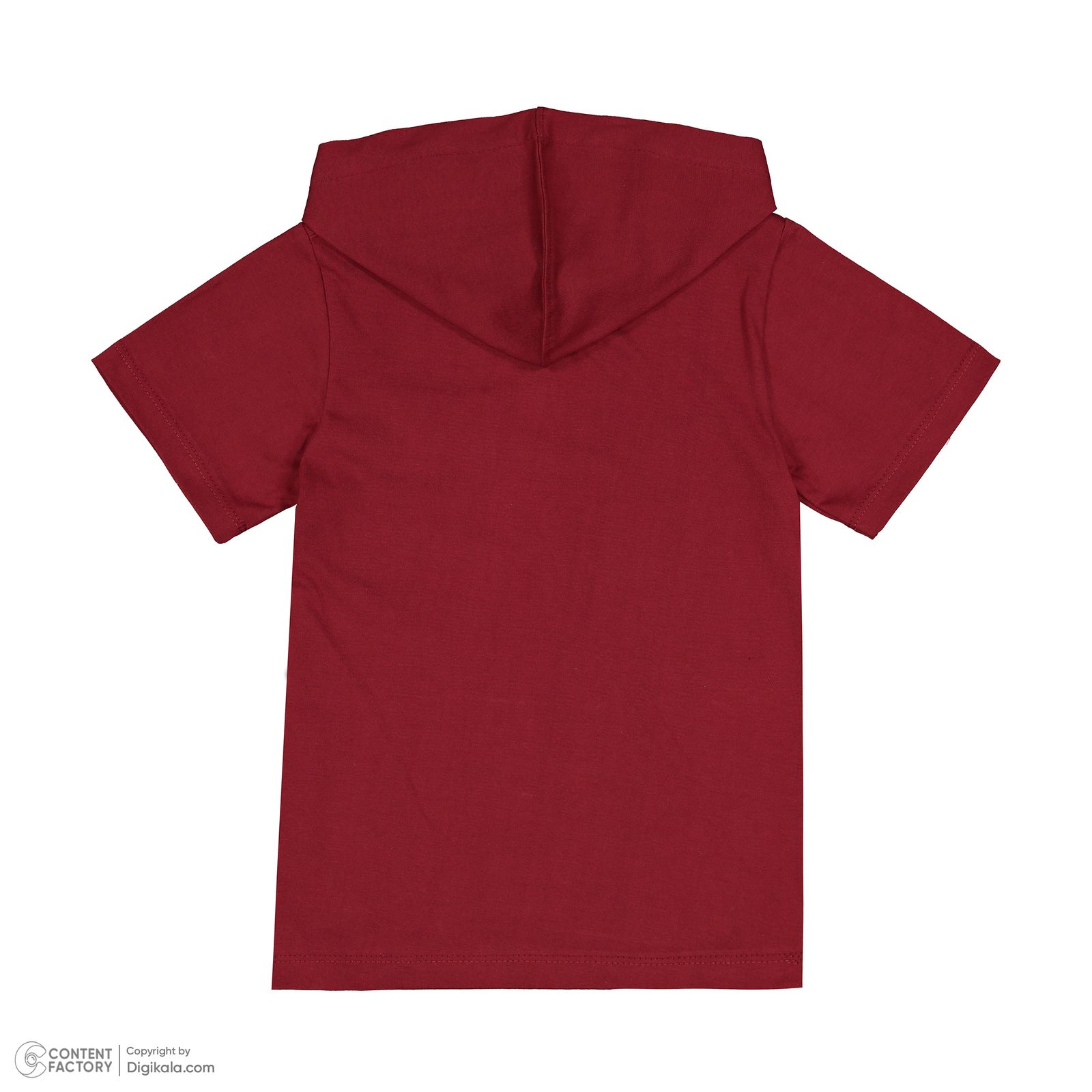 ست تی شرت کلاهدار و شلوارک پسرانه مادر مدل Taco - - 5