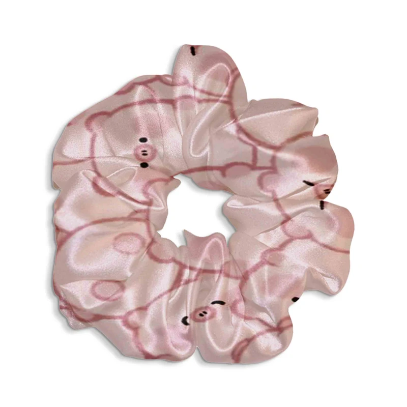 کش مو زنانه مدل اسکرانچی طرح خوک های خنگ کیوت کد SCH0183