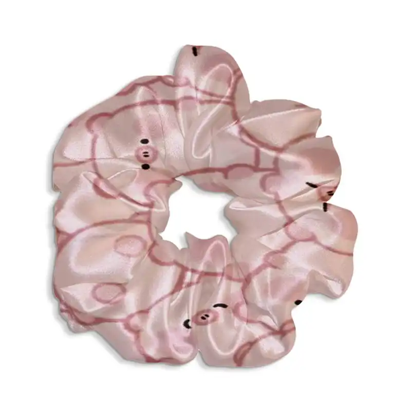 کش مو زنانه مدل اسکرانچی طرح خوک های خنگ کیوت کد SCH0183