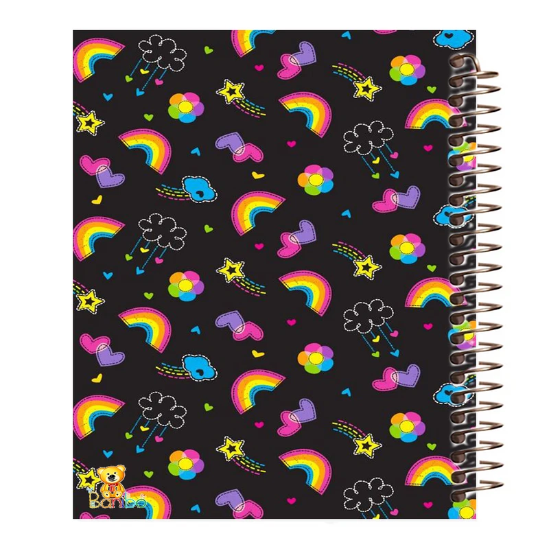 دفتر مشق 100 برگ بانیبو طرح  رنگین کمان کد 1085