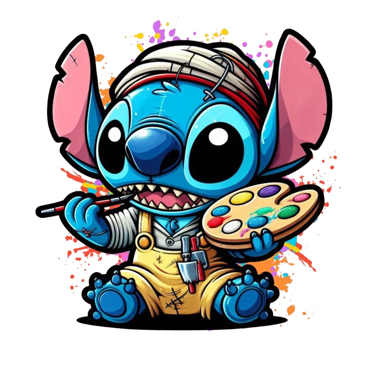 استیکر پارچه و لباس پاد آفرین مدل کارتون استیچ کد DKST54