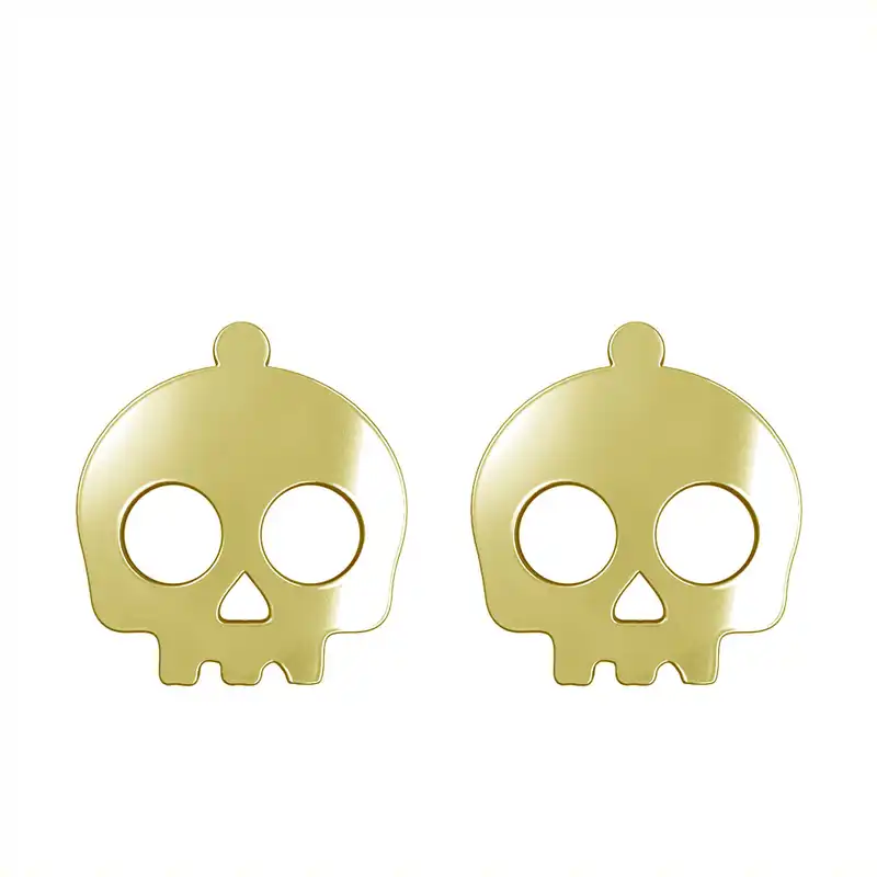 گوشواره طلا 18 عیار زنانه مدوپد مدل جمجمه کد GA1-15666