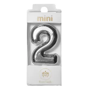 شمع تولد بدون بو برند مستر کندل مدل مینی طرح عدد 2 زمان اتمام 1 دقیقه