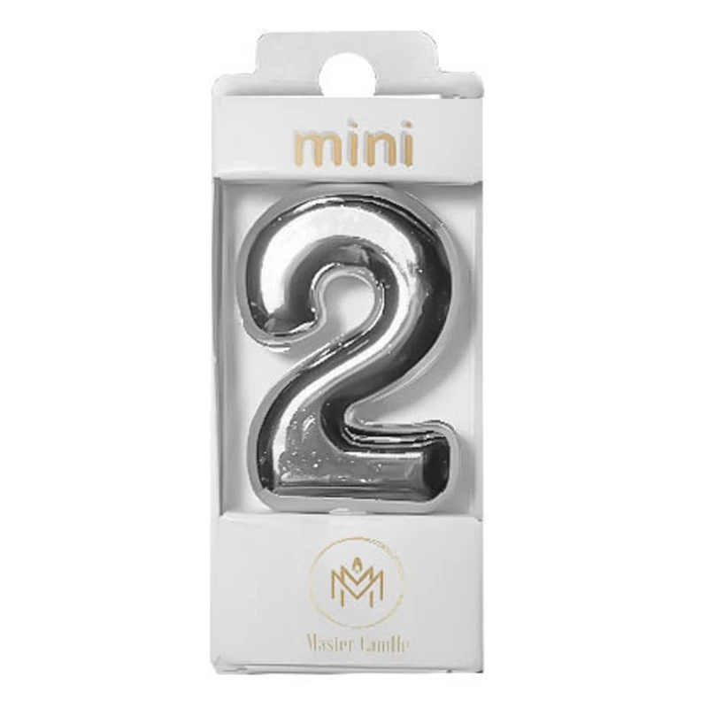 شمع تولد بدون بو برند مستر کندل مدل مینی طرح عدد 2 زمان اتمام 1 دقیقه