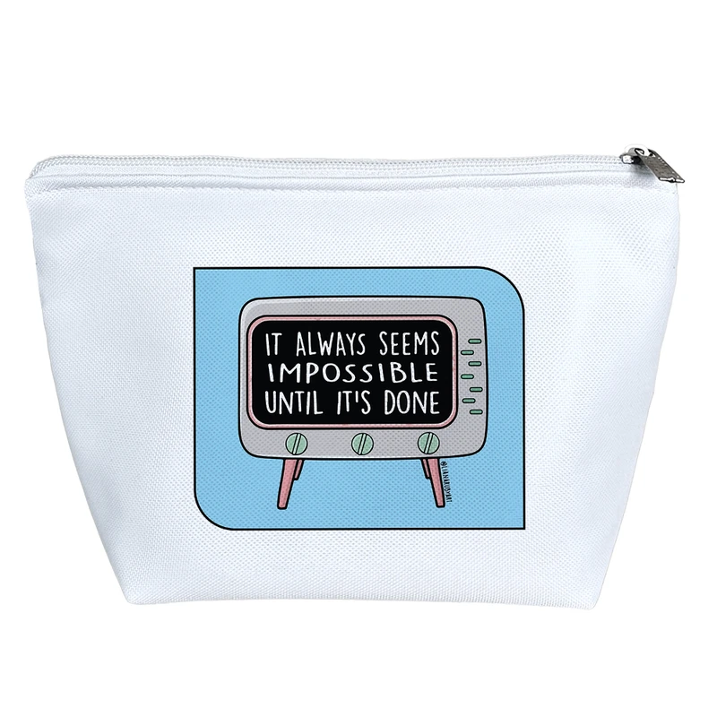 کیف لوازم آرایش دخترانه خندالو مدل تا زمان انجام دادن غیرممکنه کد 9419