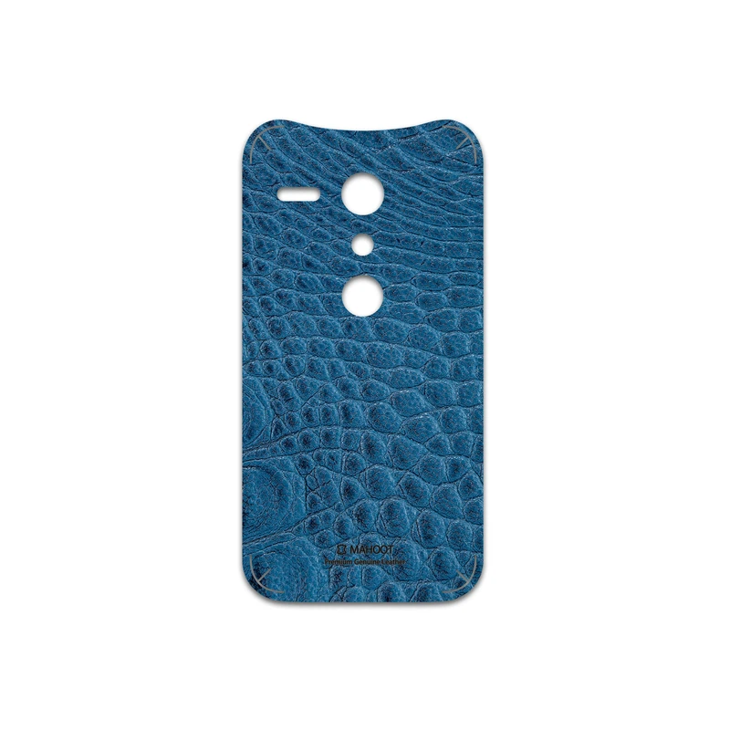 برچسب پوششی ماهوت مدل Blue-Crocodile-Leather مناسب برای گوشی موبایل موتورولا Moto G