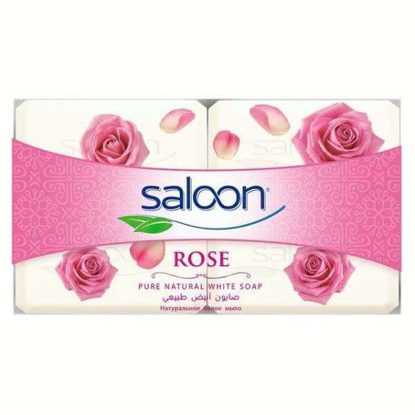 صابون شستشو سالون مدل Rose وزن 150 گرم بسته 4 عددی