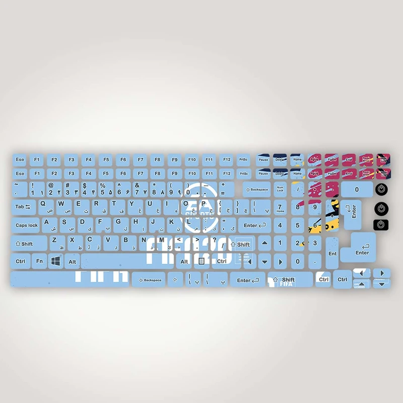 برچسب حروف فارسی کیبورد مدل Gaming کد K-105 