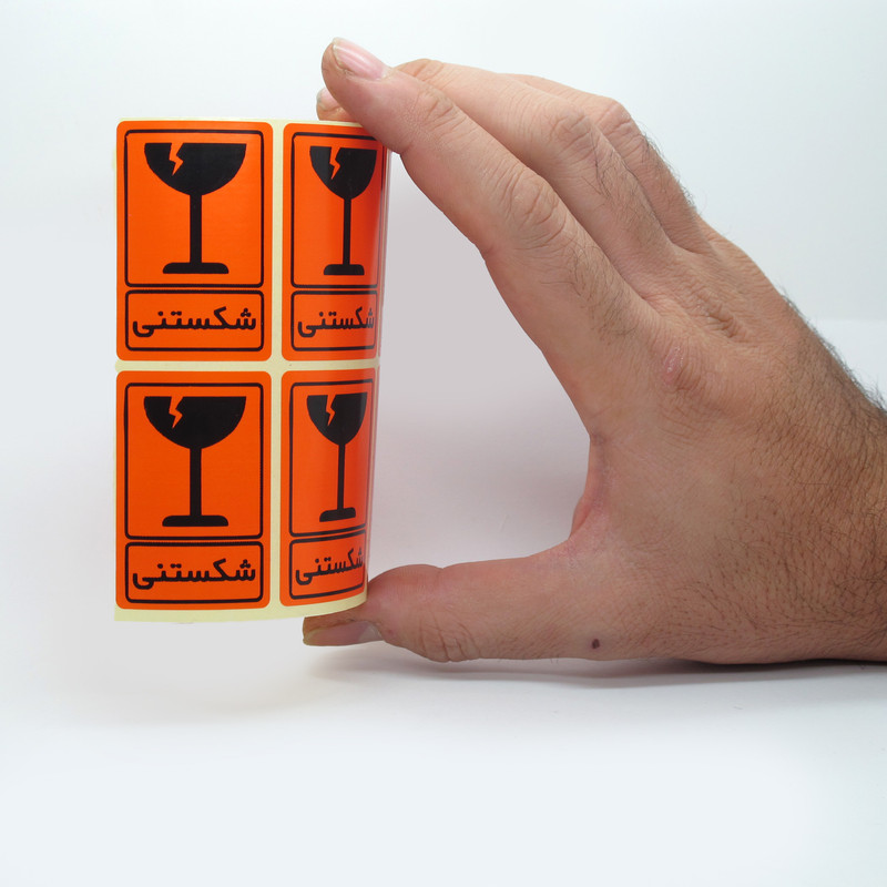 برچسب ایمنی طرح شکستنی مدل JAAM بسته 100 عددی