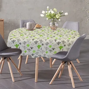 Home and Life Varan R Cactus Design Tablecloth